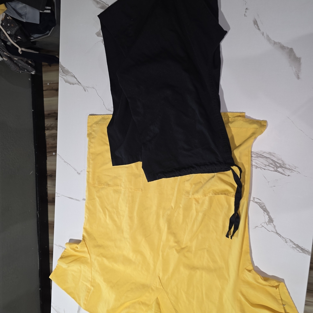 Yellow and Black Women's Scrub Set (Pair Of 2)